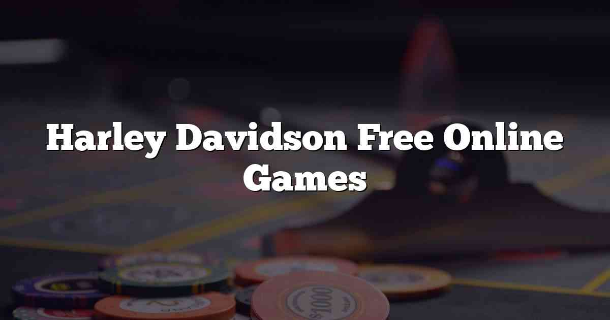 Harley Davidson Free Online Games